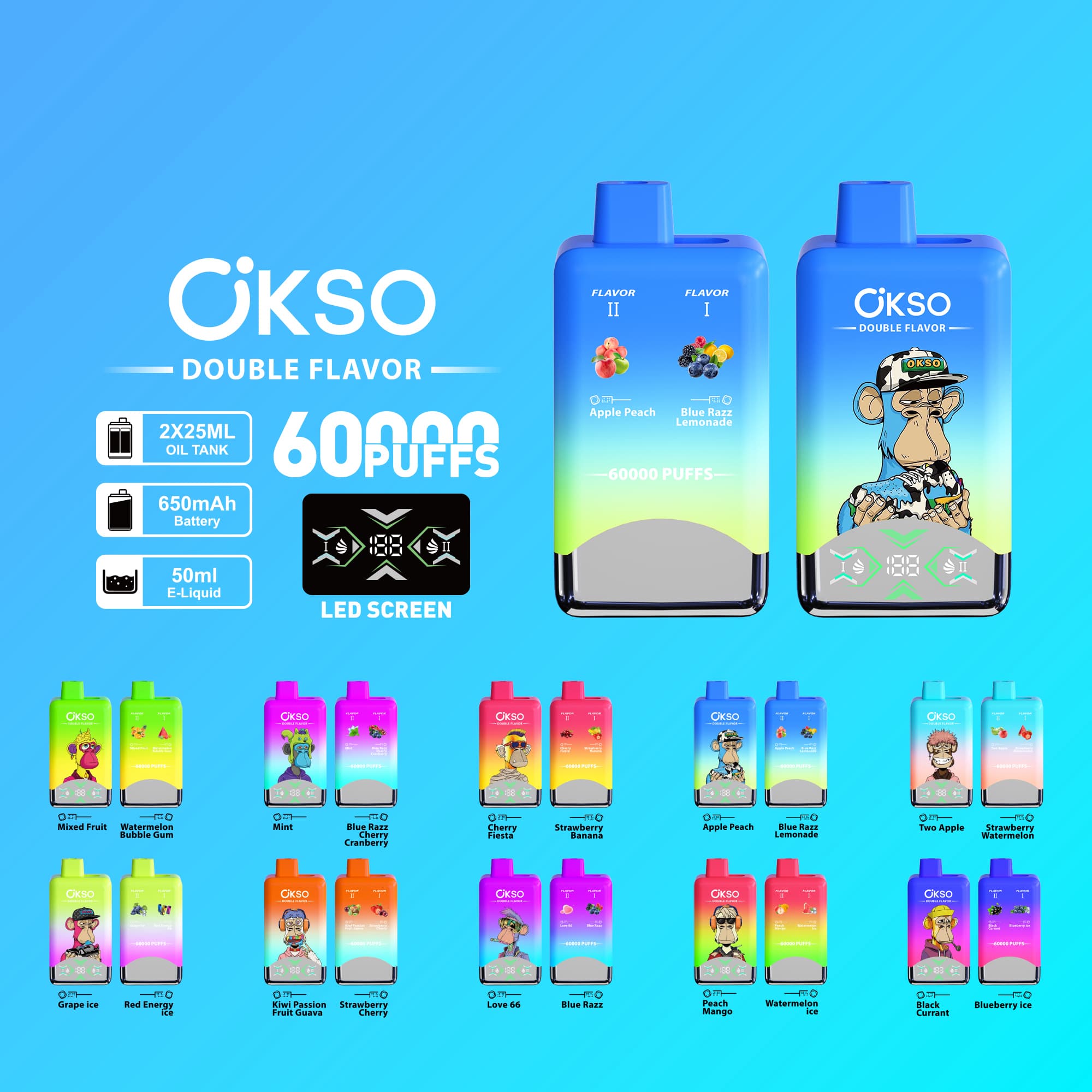 MOSAVAPE OKSO Double Flavor 60k Disposable vape